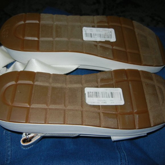 UGG White Lennox Platform Sandal Ankle Wrap Size 8 - Picture 6 of 8